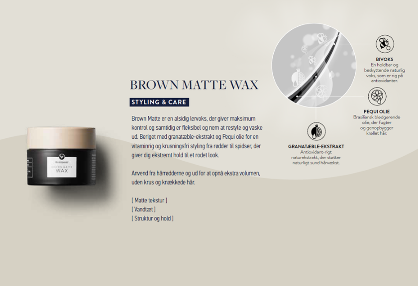 Brown Matte Clay Wax, 90 ml